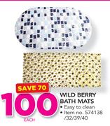 Wild Berry Bath Mats-Each
