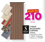 Sheraton 2 Pack Jacquard Curtain-Per Set