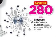 Century Assorted Clocks