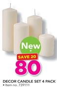 Decor Candle Set 4 Pack