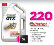 Castrol 5Ltr GTX Oil 20W 50