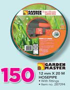 Garden Master 12mm x 20M Hosepipe