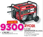 Ryobi Generator 5.5Kw RG-6900K