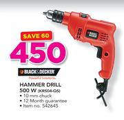 Black And Decker Hammer Drill 500W KR504-QS