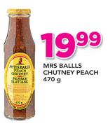 Mrs Balls Chutney Peach-470g