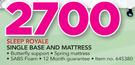 Sleep Royale Single Base And Mattress