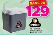 Pride 25Ltr Silver Cooler Box