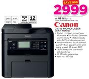 Canon 217W Mono Laser 4 In 1 Printer