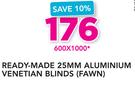 Decorland Ready-Made 25mm Aluminium Venetian Blinds Fawn 600x1000mm