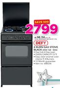 Defy 4 Burn Gas Stove Black DGS168 SGG