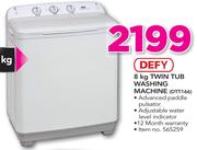 Defy 8Kg Twin Tub Washing Machine DTT166