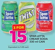 Spar-Letta Cream Soda Can-3x330ml
