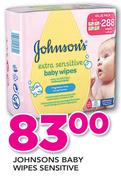 Johnsons Baby Wipes Sensitive