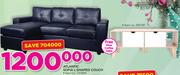 Atlantic Sofia L Shaped Couch With Free Riva Coffee Table