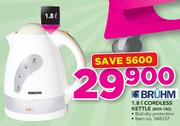 BRUHM 1.8Ltr Cordless Kettle BKR-180