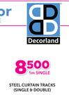 Decorland Steel Curtain Tracks Single-1m