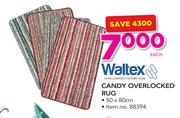 Waltex Candy Overlocked Rug 50x80cm-Each