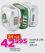 Castle Lite Can-24x330ml