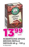 Robertsons Spices Brown Refills Medium Assorted-68/100g Each