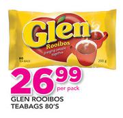 Glen Rooibos Teabags-80's Per Pack