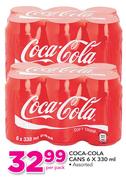 Coca-Cola Cans Assorted-6x330ml Per Pack