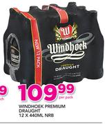 Windhoek Premium Draught NRB-12x440ml Per Pack