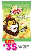 Simba Potato Chips Assorted-4x125g
