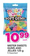 Mister Sweets Gums And Jellies Assorted-125g Each