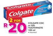 Colgate CDC Or Gel Toothpaste Assorted-2x100ml