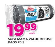 Supa Mama Value Refuse Bag-20's Each