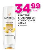 Pantene Shampoo Or Conditioner Assorted-400ml