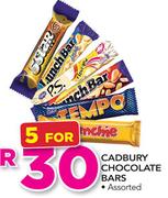 Cadbury Chocolate Bars-For 5