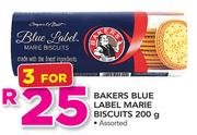 Bakers Blue Label Marie Biscuits-3 x 200g
