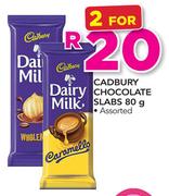 Cadbury Chocolate Slabs-2 x 80g