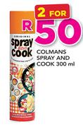 Colmans Spray And Cook 300ml-For 2