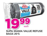 Supa Mama Value Refuse Bag-20's Each