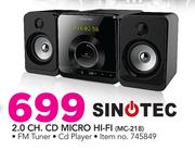 Sinotec 2.0 CH CD Micro Hi-Fi MC-218