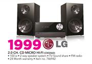 LG 2.0 CH CD Micro Hi-Fi CM2460