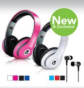 Volkano Rhythm Over Ear Headphone VK-20000-WT-Per Pair