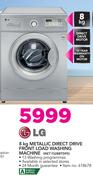 LG 8kg Metallic Direct Drive Front Load Washing Machine MET F12B8TDP5