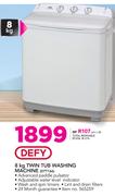 Defy 8kg Twin Tub Washing Machine DTT166