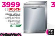 Bosch 12 Place Metallic Dishwasher