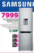 Samsung 360Ltr Silver Bottom Freezer Fridge RB29HWR3DSA U