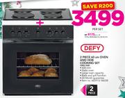 Defy 2 Piece 60cm Oven and Hob Cooking Set DBO 458-Per Set