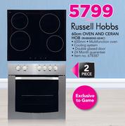Russell Hobbs 60cm Oven and Ceran Hob RHB6806S 604C-Per Set