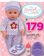 My Sweet Love 30cm Drink And Wet Baby Play Set-Each