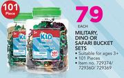 Kid Connection Military, Dino Or Safari Bucket Sets-Each