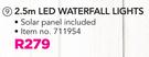 Solar 2.5m LED Waterfall Lights