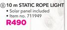 Solar 10m Static Rope Light