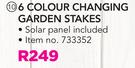 Solar 6 Colour Changing Garden Stakes